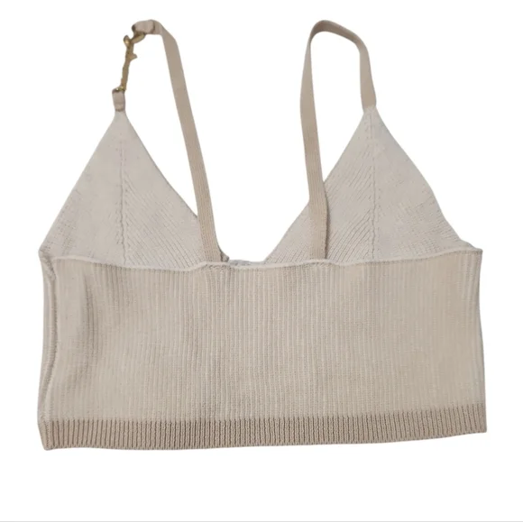 Jacquemus Beige Ribbed Knit Bra Top - Picture 9 of 9